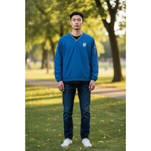 NIKE Golf Whistling Straits Windshirt Men’s Size M Navy Blue Windbreaker